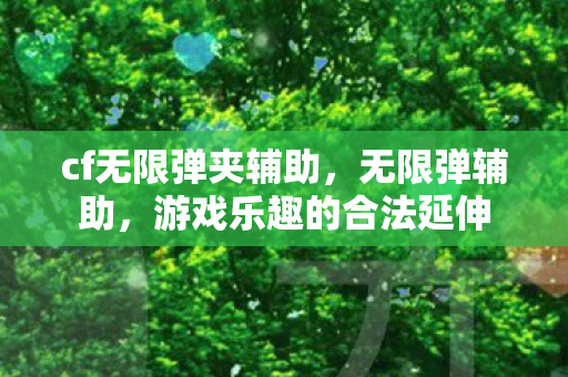 cf无限弹夹辅助，无限弹辅助，游戏乐趣的合法延伸