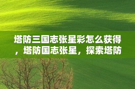 塔防三国志张星彩怎么获得,塔防国志张星,探索塔防游戏的策略与乐趣 塔防三国志张星彩怎么获得,塔防国志张星,探索塔防游戏的策略与乐趣