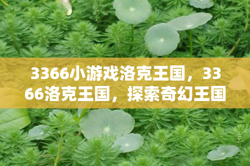 3366小游戏洛克王国,3366洛克王国,探索奇幻王国的奇妙之旅 3366小游戏洛克王国,3366洛克王国,探索奇幻王国的奇妙之旅