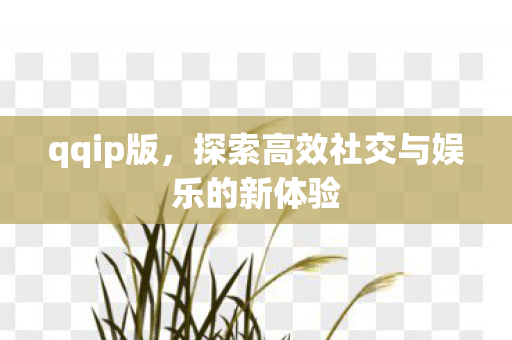 qqip版,探索高效社交与娱乐的新体验 qqip版,探索高效社交与娱乐的新体验