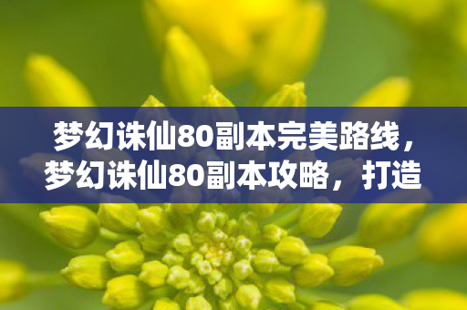 梦幻诛仙80副本完美路线,梦幻诛仙80副本攻略,打造高效通关策略 梦幻诛仙80副本完美路线,梦幻诛仙80副本攻略,打造高效通关策略