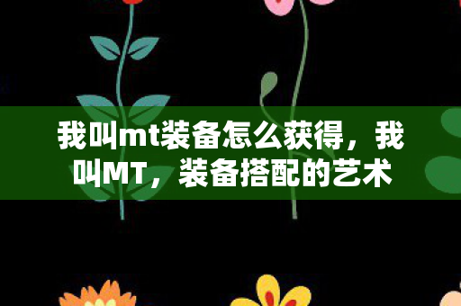 我叫mt装备怎么获得,我叫MT,装备搭配的艺术 我叫mt装备怎么获得,我叫MT,装备搭配的艺术