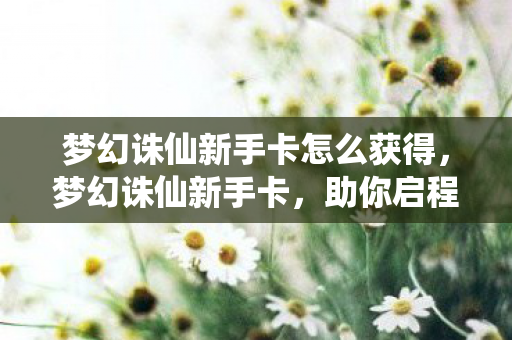 梦幻诛仙新手卡怎么获得,梦幻诛仙新手卡,助你启程,畅游奇幻世界 梦幻诛仙新手卡怎么获得,梦幻诛仙新手卡,助你启程,畅游奇幻世界