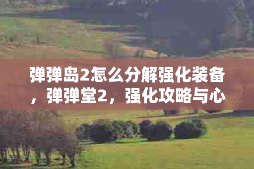 弹弹岛2怎么分解强化装备,弹弹堂2,强化攻略与心得分享 弹弹岛2怎么分解强化装备,弹弹堂2,强化攻略与心得分享