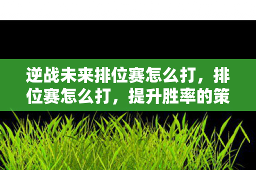 逆战未来排位赛怎么打,排位赛怎么打,提升胜率的策略与技巧 逆战未来排位赛怎么打,排位赛怎么打,提升胜率的策略与技巧