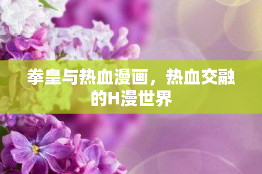 拳皇与热血漫画,热血交融的H漫世界 拳皇与热血漫画,热血交融的H漫世界