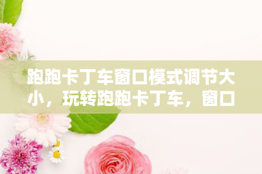 跑跑卡丁车窗口模式调节大小,玩转跑跑卡丁车,窗口模式的极致体验 跑跑卡丁车窗口模式调节大小,玩转跑跑卡丁车,窗口模式的极致体验