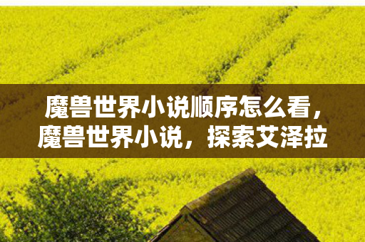 魔兽世界小说顺序怎么看，魔兽世界小说，探索艾泽拉斯的奇幻之旅
