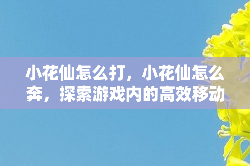 小花仙怎么打,小花仙怎么奔,探索游戏内的高效移动与策略 小花仙怎么打,小花仙怎么奔,探索游戏内的高效移动与策略