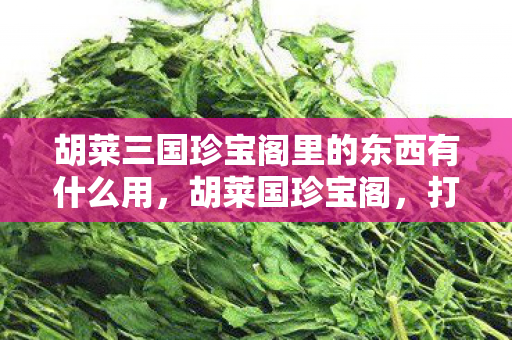 胡莱三国珍宝阁里的东西有什么用,胡莱国珍宝阁,打造你的专属宝藏 胡莱三国珍宝阁里的东西有什么用,胡莱国珍宝阁,打造你的专属宝藏