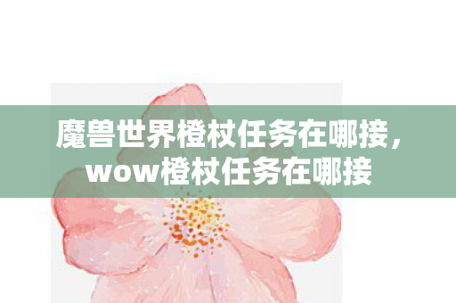 魔兽世界橙杖任务在哪接,wow橙杖任务在哪接 魔兽世界橙杖任务在哪接,wow橙杖任务在哪接