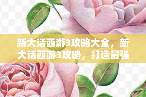 新大话西游3攻略大全，新大话西游3攻略，打造最强角色，畅游三界
