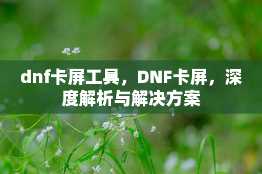 dnf卡屏工具,DNF卡屏,深度解析与解决方案 dnf卡屏工具,DNF卡屏,深度解析与解决方案