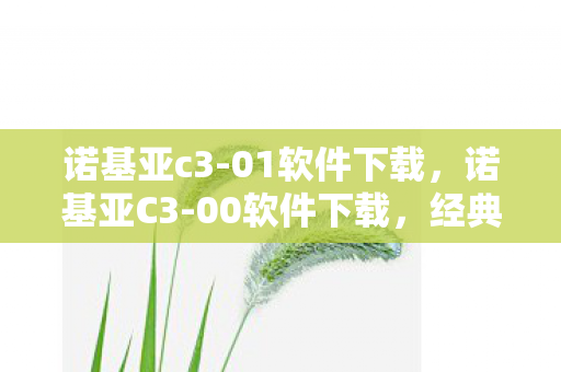 诺基亚c3-01软件下载，诺基亚C3-00软件下载，经典再现，重温旧日时光