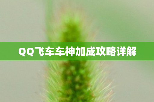 QQ飞车车神加成攻略详解