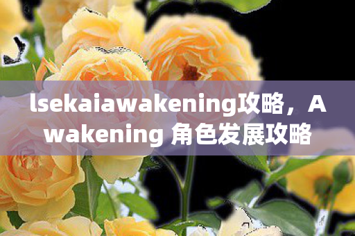 lsekaiawakening攻略，Awakening 角色发展攻略，打造顶尖战力