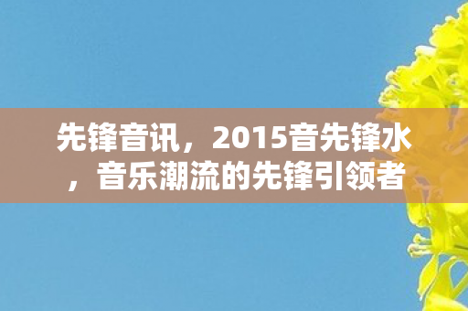 先锋音讯,2015音先锋水,音乐潮流的先锋引领者 先锋音讯,2015音先锋水,音乐潮流的先锋引领者