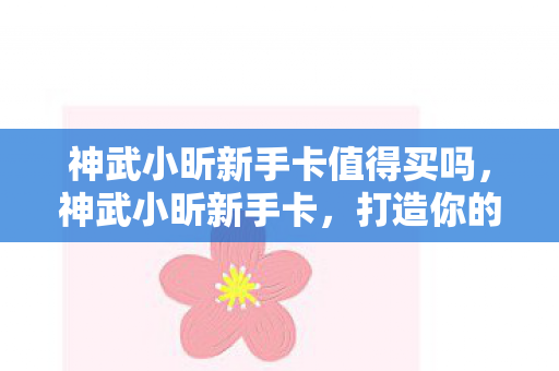 神武小昕新手卡值得买吗,神武小昕新手卡,打造你的专属游戏之旅 神武小昕新手卡值得买吗,神武小昕新手卡,打造你的专属游戏之旅