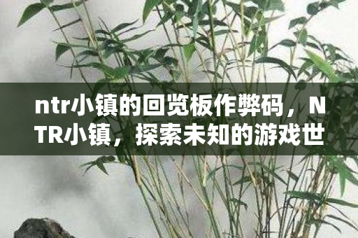 ntr小镇的回览板作弊码,NTR小镇,探索未知的游戏世界 ntr小镇的回览板作弊码,NTR小镇,探索未知的游戏世界