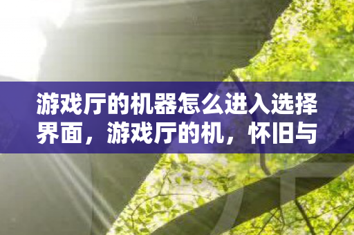 游戏厅的机器怎么进入选择界面,游戏厅的机,怀旧与未来的碰撞 游戏厅的机器怎么进入选择界面,游戏厅的机,怀旧与未来的碰撞