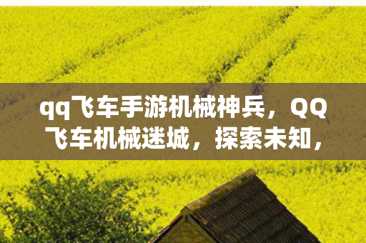 qq飞车手游机械神兵,QQ飞车机械迷城,探索未知,挑战极限 qq飞车手游机械神兵,QQ飞车机械迷城,探索未知,挑战极限