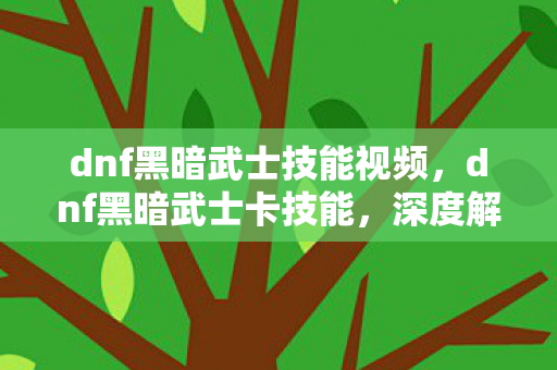 dnf黑暗武士技能视频,dnf黑暗武士卡技能,深度解析与实战应用 dnf黑暗武士技能视频,dnf黑暗武士卡技能,深度解析与实战应用