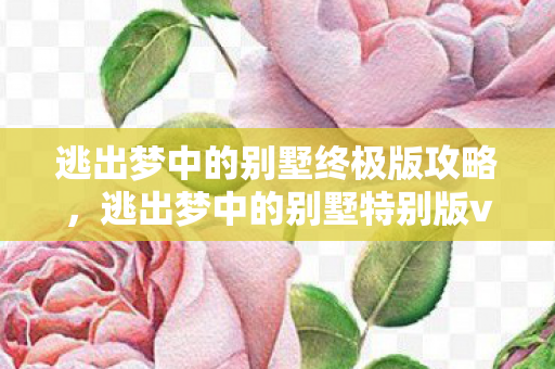 逃出梦中的别墅终极版攻略，逃出梦中的别墅特别版v1.4攻略