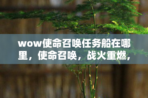 wow使命召唤任务船在哪里，使命召唤，战火重燃，经典IP的无限可能