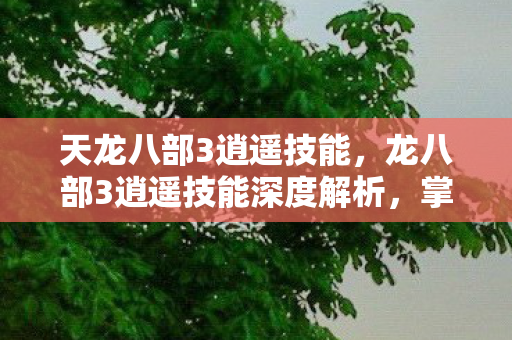天龙八部3逍遥技能,龙八部3逍遥技能深度解析,掌握逍遥派绝技,驰骋江湖 天龙八部3逍遥技能,龙八部3逍遥技能深度解析,掌握逍遥派绝技,驰骋江湖