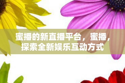 蜜播的新直播平台，蜜播，探索全新娱乐互动方式