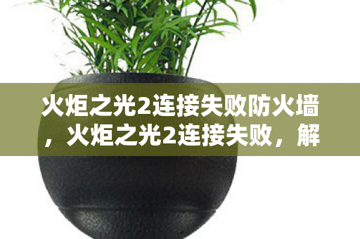 火炬之光2连接失败防火墙，火炬之光2连接失败，解决之道与游戏体验优化