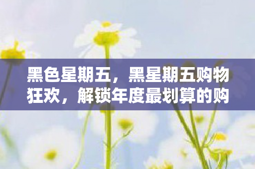 黑色星期五,黑星期五购物狂欢,解锁年度最划算的购物盛宴 黑色星期五,黑星期五购物狂欢,解锁年度最划算的购物盛宴