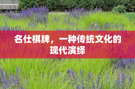 名仕棋牌,一种传统文化的现代演绎 名仕棋牌,一种传统文化的现代演绎