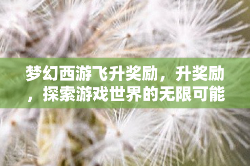 梦幻西游飞升奖励，升奖励，探索游戏世界的无限可能
