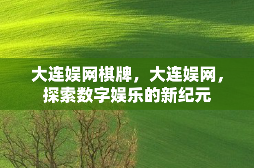 大连娱网棋牌,大连娱网,探索数字娱乐的新纪元 大连娱网棋牌,大连娱网,探索数字娱乐的新纪元