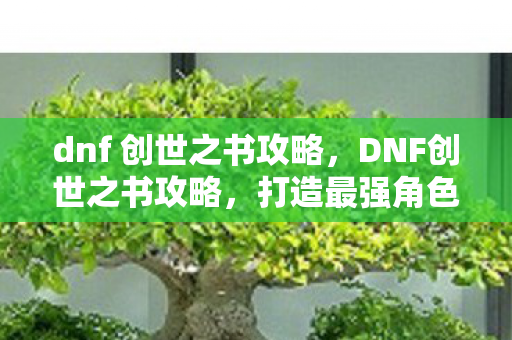 dnf 创世之书攻略,DNF创世之书攻略,打造最强角色的全面指南 dnf 创世之书攻略,DNF创世之书攻略,打造最强角色的全面指南