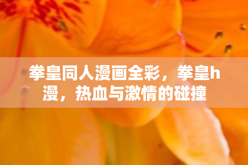 拳皇同人漫画全彩,拳皇h漫,热血与激情的碰撞 拳皇同人漫画全彩,拳皇h漫,热血与激情的碰撞