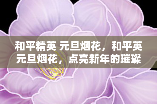 和平精英 元旦烟花,和平英元旦烟花,点亮新年的璀璨记忆 和平精英 元旦烟花,和平英元旦烟花,点亮新年的璀璨记忆