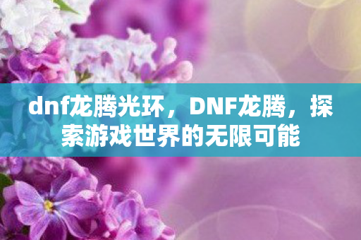 dnf龙腾光环,DNF龙腾,探索游戏世界的无限可能 dnf龙腾光环,DNF龙腾,探索游戏世界的无限可能