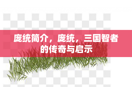 庞统简介,庞统,三国智者的传奇与启示 庞统简介,庞统,三国智者的传奇与启示