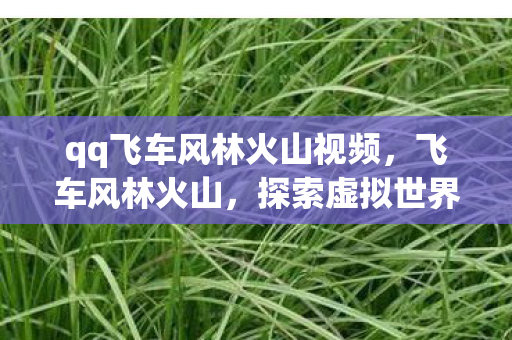 qq飞车风林火山视频,飞车风林火山,探索虚拟世界的速度与激情 qq飞车风林火山视频,飞车风林火山,探索虚拟世界的速度与激情