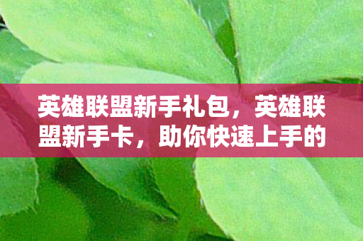 英雄联盟新手礼包,英雄联盟新手卡,助你快速上手的攻略 英雄联盟新手礼包,英雄联盟新手卡,助你快速上手的攻略