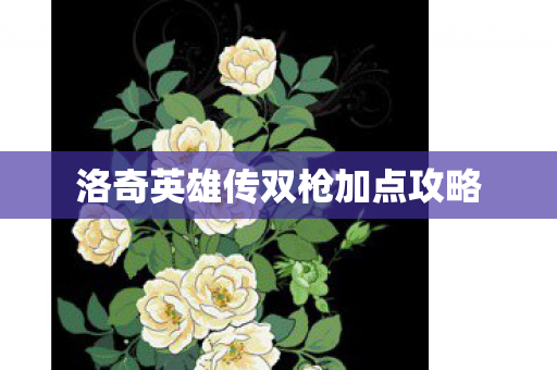 洛奇英雄传双枪加点攻略 洛奇英雄传双枪加点攻略