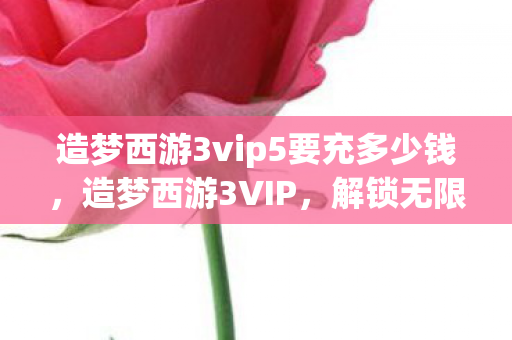 造梦西游3vip5要充多少钱,造梦西游3VIP,解锁无限可能的西游之旅 造梦西游3vip5要充多少钱,造梦西游3VIP,解锁无限可能的西游之旅