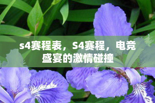 s4赛程表,S4赛程,电竞盛宴的激情碰撞 s4赛程表,S4赛程,电竞盛宴的激情碰撞