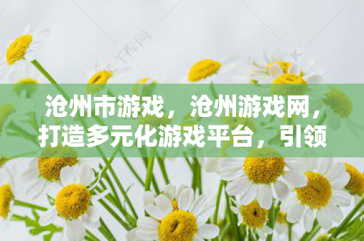 沧州市游戏,沧州游戏网,打造多元化游戏平台,引领玩家新体验 沧州市游戏,沧州游戏网,打造多元化游戏平台,引领玩家新体验