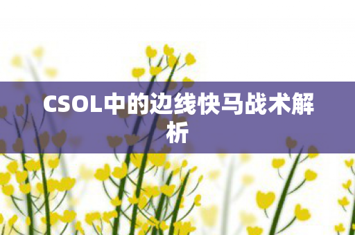 CSOL中的边线快马战术解析