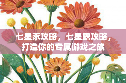 七星豕攻略,七星露攻略,打造你的专属游戏之旅 七星豕攻略,七星露攻略,打造你的专属游戏之旅