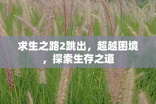 求生之路2跳出,超越困境,探索生存之道 求生之路2跳出,超越困境,探索生存之道