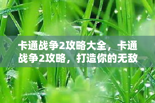 卡通战争2攻略大全,卡通战争2攻略,打造你的无敌军团 卡通战争2攻略大全,卡通战争2攻略,打造你的无敌军团